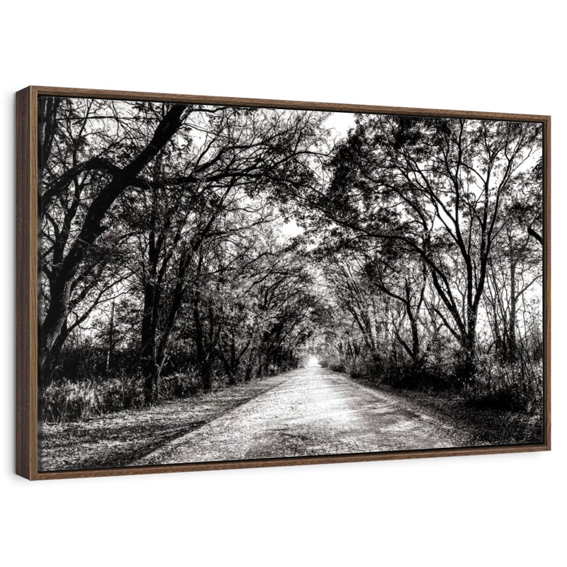 Chemin forestier BW, 13 po x 9 po, Cadre flottant en noyer