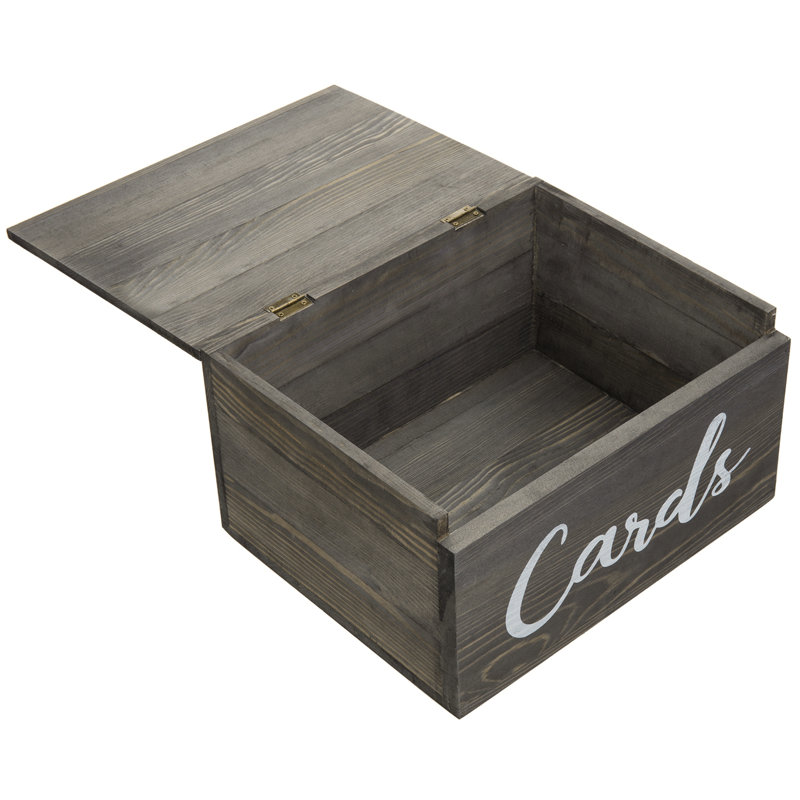 Boîte en bois Ariadnna, Gris