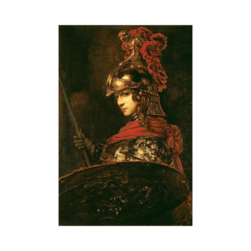 Pallas Athena (Armoured Figure), 1664-65 by Rembrandt Van Rijn - Wrapped Canvas Painting, 66.04 cm H x 45.72 cm W x 1.91 cm D