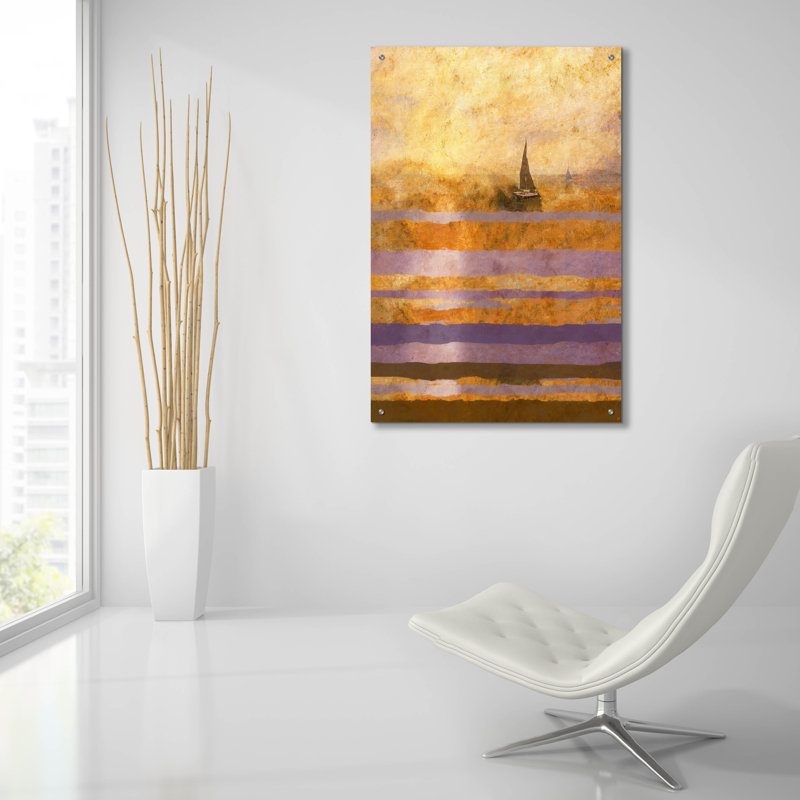 Art mural en verre Breakwater Bay «Light Of The Sun No. 1» par Marta Wiley, H 36 po x l 24 po x P 0,2 po