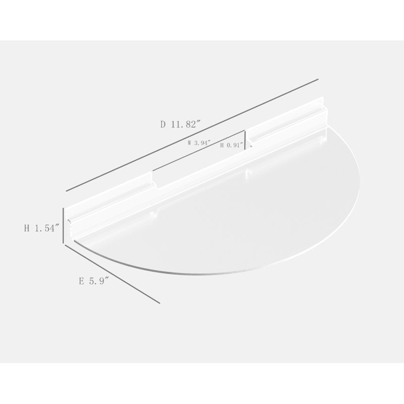 Eben Acrylic Picture Ledge Wall Shelf