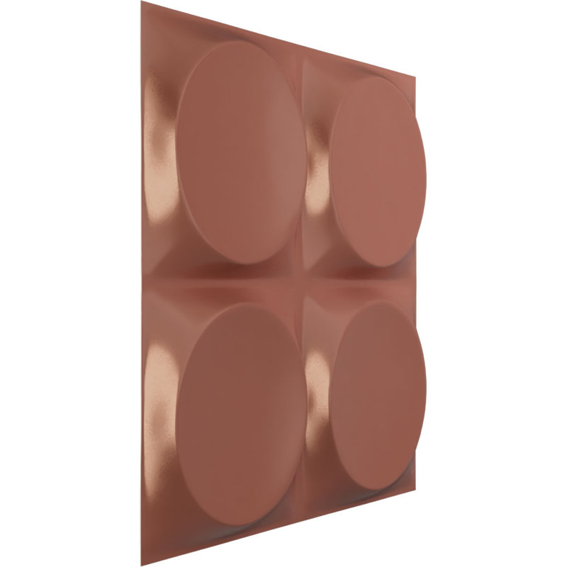 Panneau mural 3D décoratif Adonis EnduraWall, H 11,88 po x l 11,88 po, Rose champagne métallique nacré universel