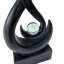 Statue de flamme noire moderne pour le salon