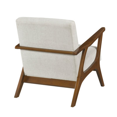 Fauteuil d'appoint en tweed brun et gris Livia