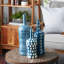 Ceramic Decorative Blue Vase with Varying Patterns Set