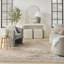 Haydel Oriental Machine Washable Power Loom Polyester Area Rug in Beige-97841419