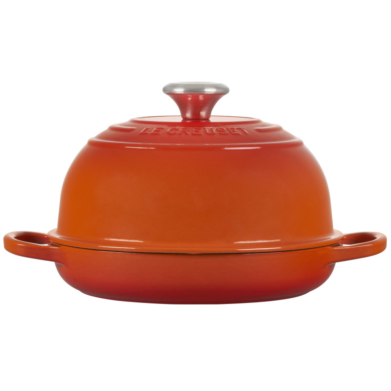 Le Creuset Signature Enameled Cast Iron 1.75 Qt. Bread Oven with Lid, Flame