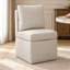Chaise rembourrée avec espace de rangement