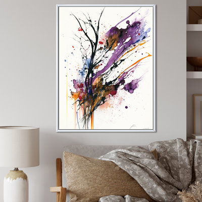 «Abstract Expressive Bouquet On White I», reproduction d'art sur toile