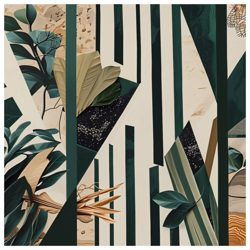 Coussins décoratifs à feuilles abstraites, 16 po x 16 po