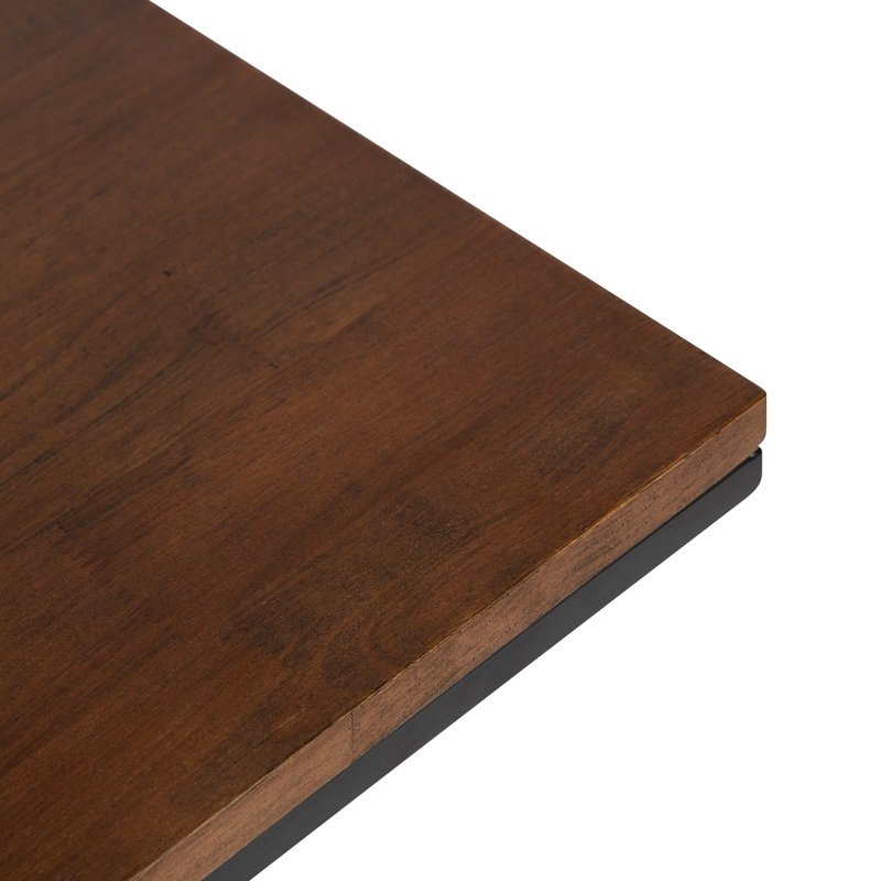 Table de bout en métal Amald 19 x 12 x 27 brun noyer, Brun