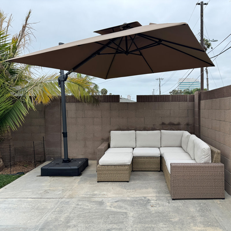 Parasol inclinable 10 pi, Taupe