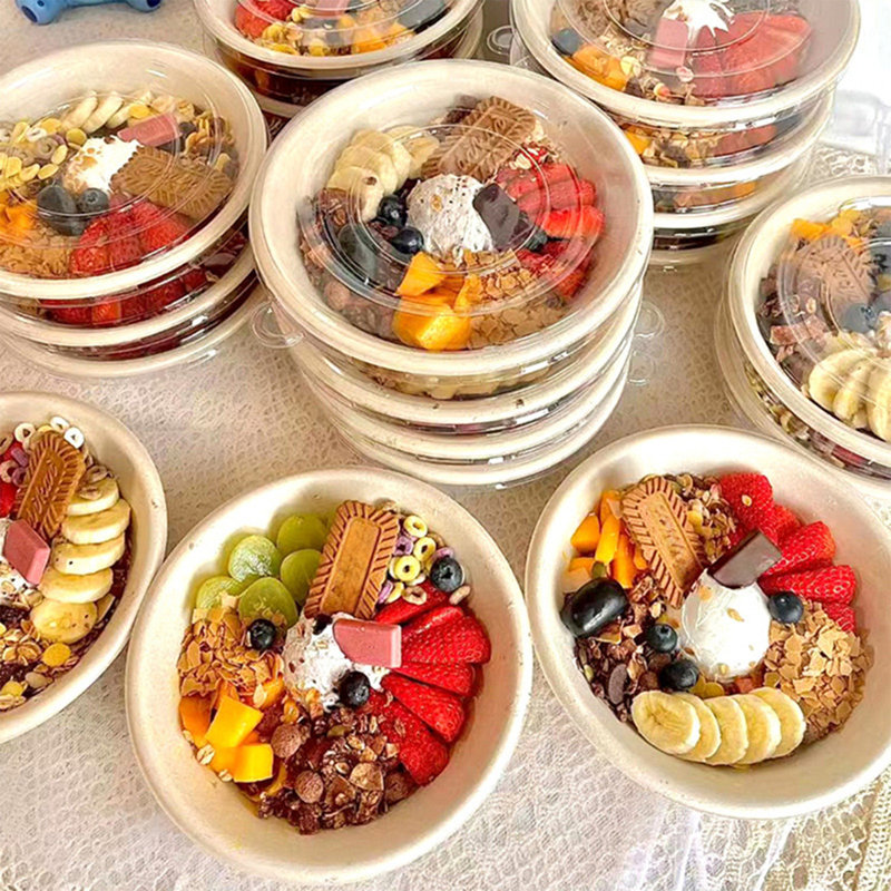 Boîte à lunch jetable Boîte à lunch jetable Boîte à lunch biodégradable Boîte à lunch micro-ondes, B