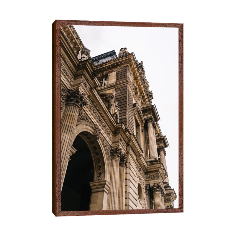 Louvre by Bethany Young - Print on Canvas, Classic Brown Wood Framed, 101.6cm H x 66.04cm W x 3.81cm D