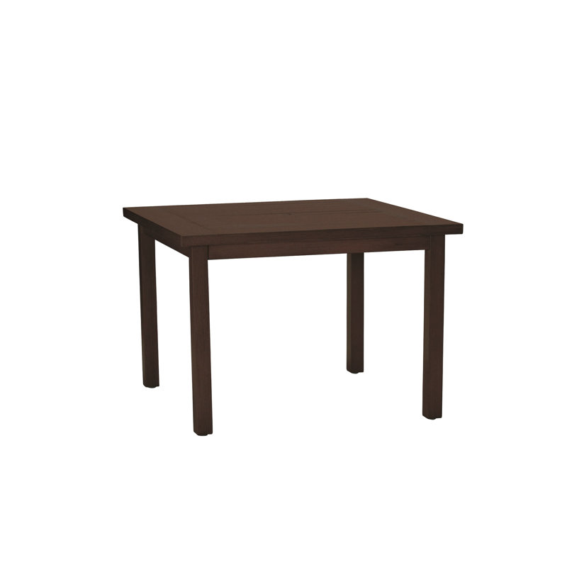 Club Aluminum Outdoor Dining Table, Mahogany