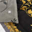 Printed Bedspreads 3 Piece Trendy Black Comforter Bed Throw with Matching Pillow Shams-114397948
