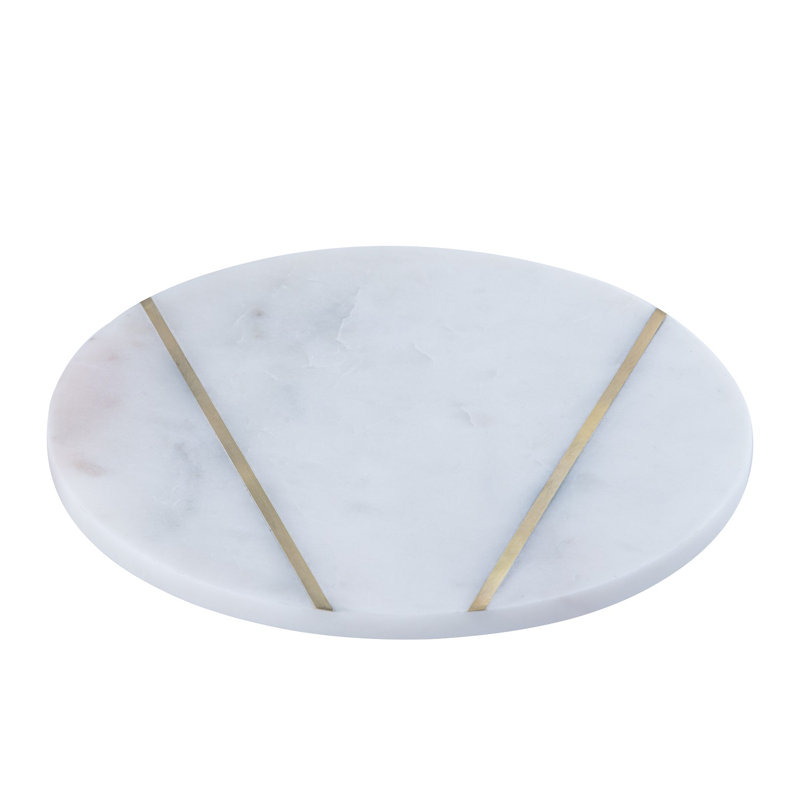 Assiette décorative en marbre Wycomb, Large (0,5' ' H x 12' ' W x 12' ' D)