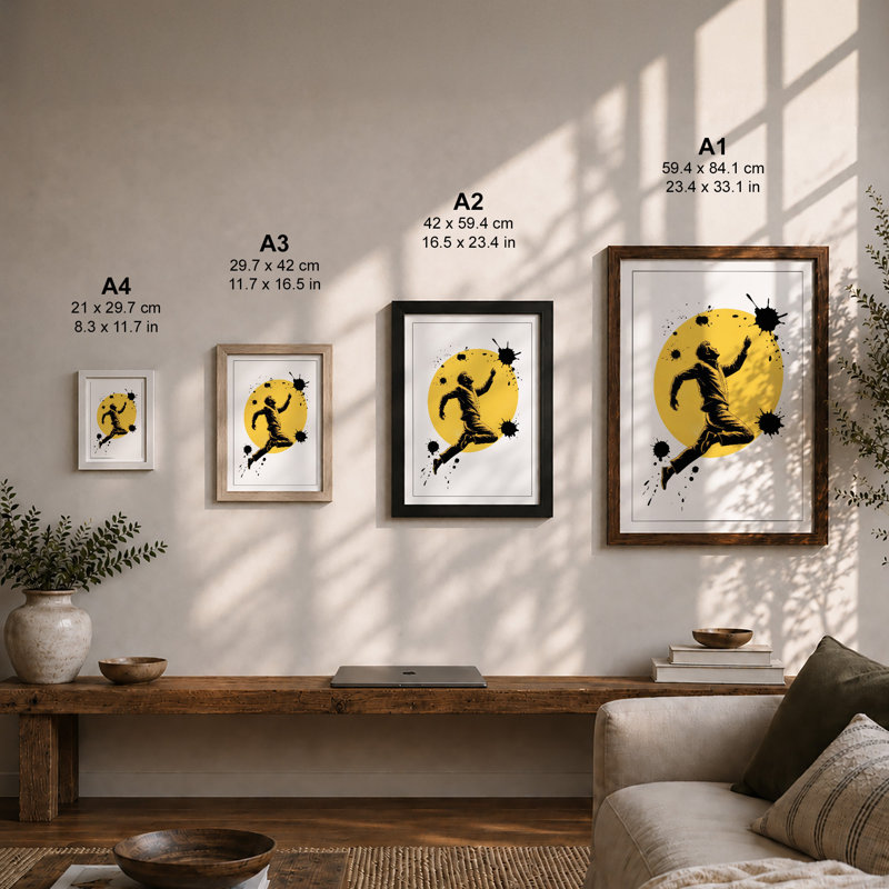 Martial Arts Energy Street Art - Print, Oak, A4 - 29.7 x 21.0 cm
