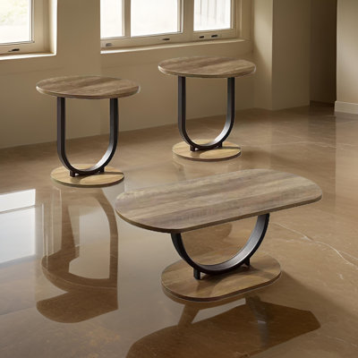Ensemble de tables basses 3 pièces Zepeda