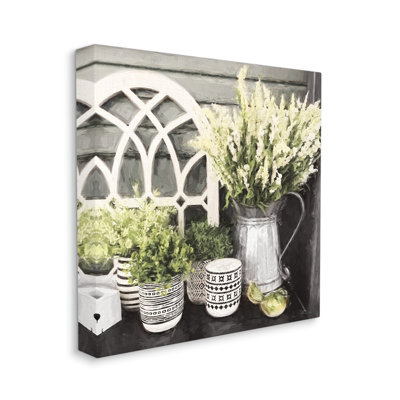 " Country Corner Still-Life Cottage Florals In Jars " by Lori Deiter