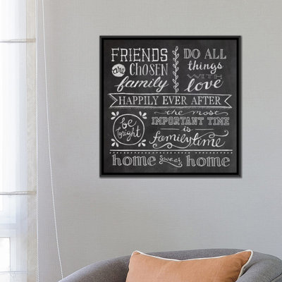 «Inspiration Chalkboard IV» par Mary Urban - impression sur toile tendue