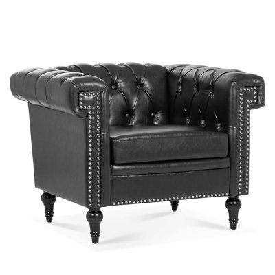 32.68'' Wide Tufted Armchair -  Alcott HillÂ®, A34C193F4A604BDD87A029E7E83CD04E