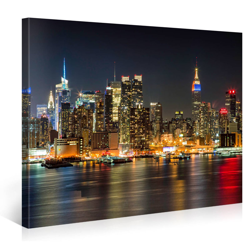 New York City Manhattan Bridge - Canvas Print on Canvas, 50cm H x 100cm W x 2cm D