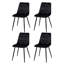 Nero Upholstered Dining Chairs With Metal Legs-814270873