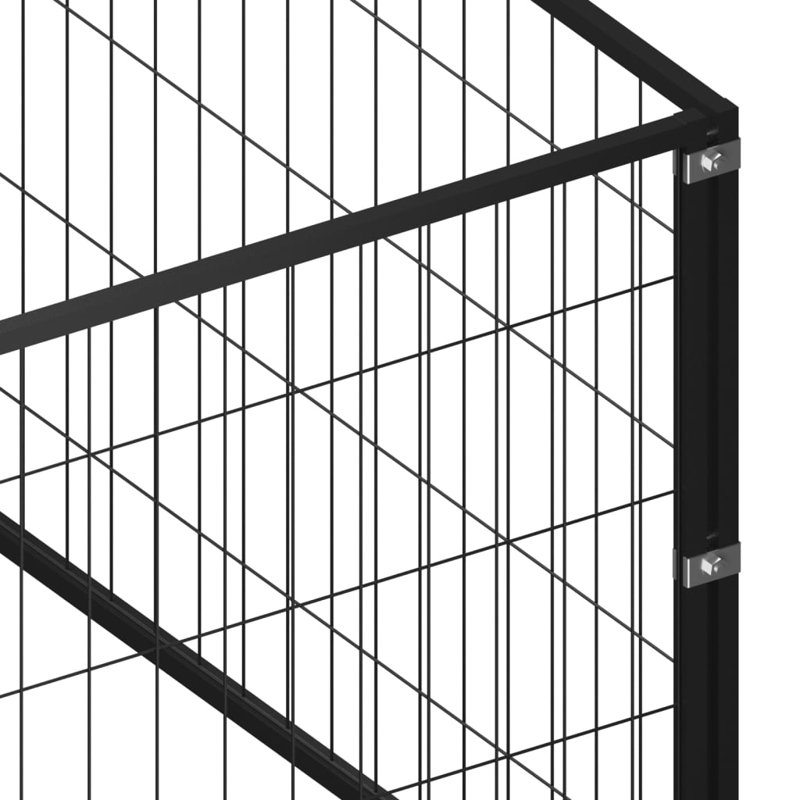 Moneta 70cm H Steel Exercise Pen With Door, Black