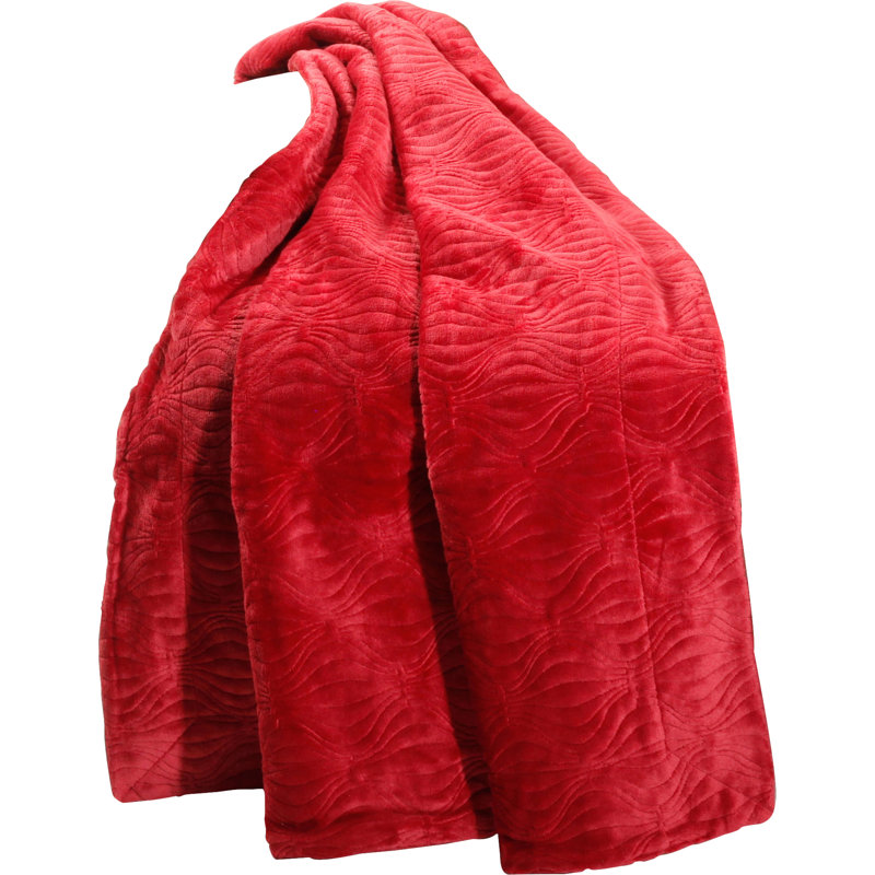 Quilted Throw Blanket, Burgundy