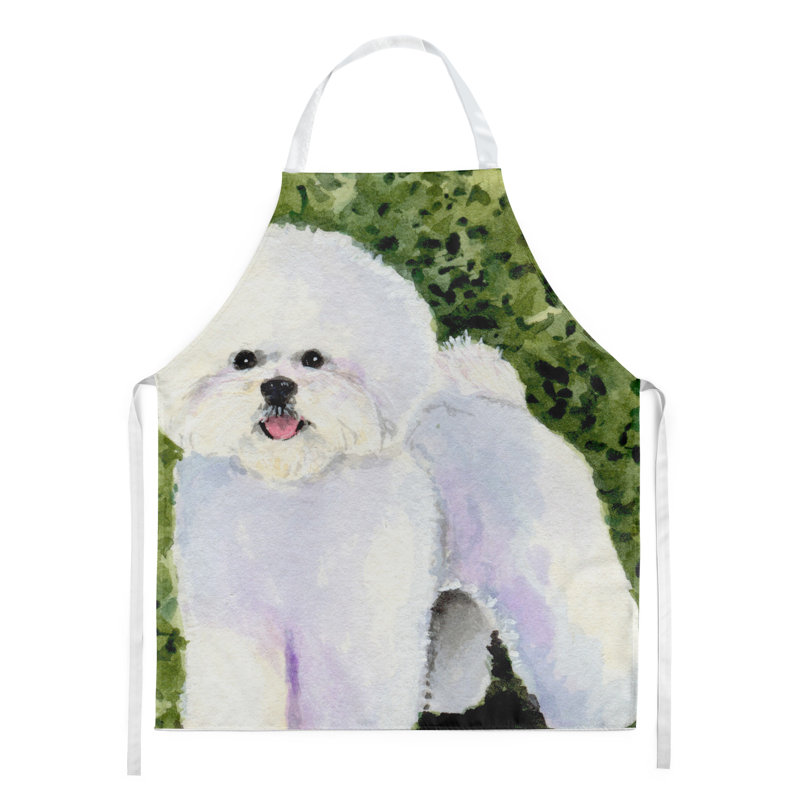 No Pattern Bib Apron, Green/White