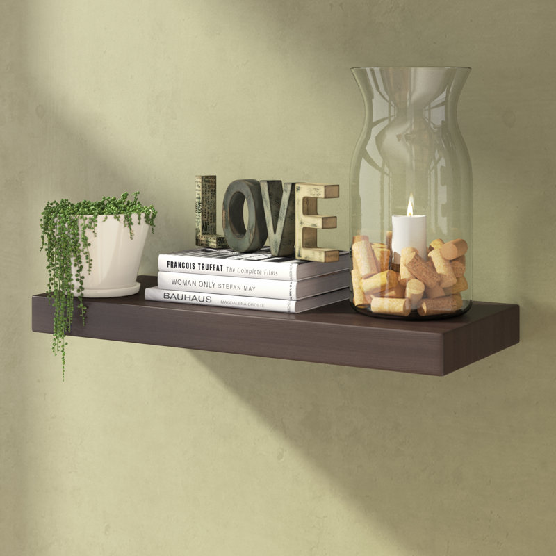 Floating Shelf, Espresso, 2" H x 24" W x 10" D