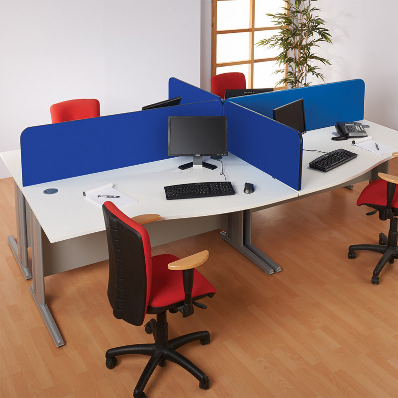 Desk Dividers, 40cm H x 120cm W x 3cm D, Royal Blue
