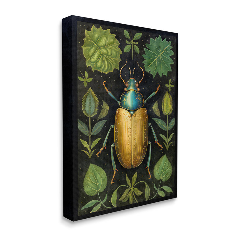Étude de coléoptères botaniques par The Dutch Lady, H 48 po x l 36 po x P 1,5 po