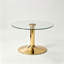 Table basse ronde en verre trempé de 27,5 pouces de diamètre