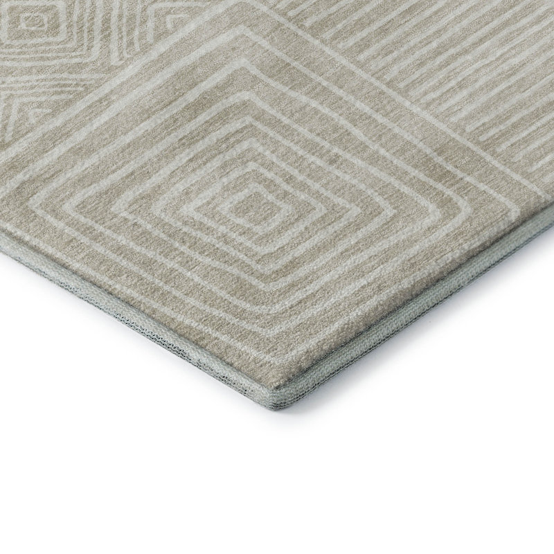 Premium Machine Washable Corry AMF1044 Geometric Rug, Rectangle 5' x 7'6"