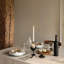 Porte-bougie colonne moderne en fer, chandelier piédestal à bord cassé noir mat pour décoration de table et de manteau de cheminée-2034546495