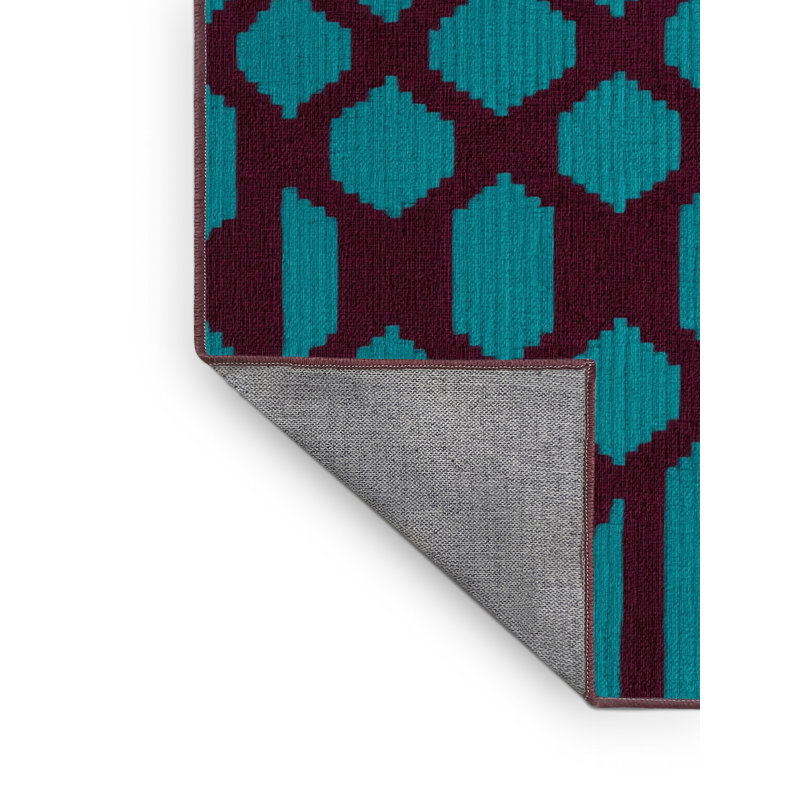Tapis mauve lavable à la machine, Carré 3 pi