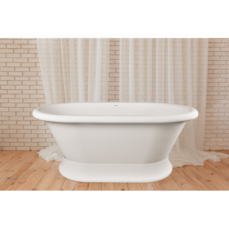 Deco 66'' x 39'' Soaking Solid Surface Bathtub