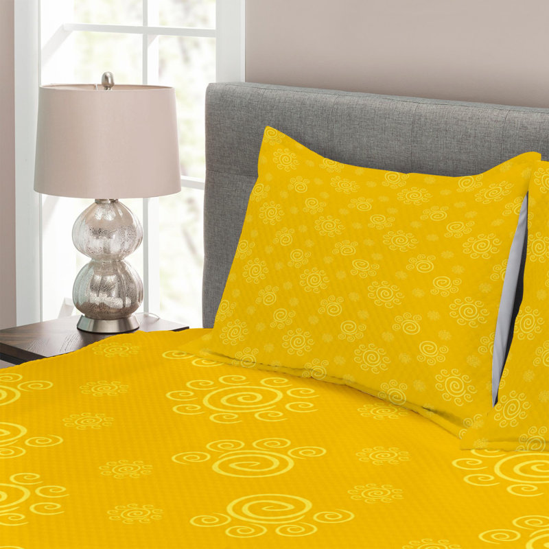 Modern & Contemporary Polyester Coverlet, Twin Coverlet + 1 Sham