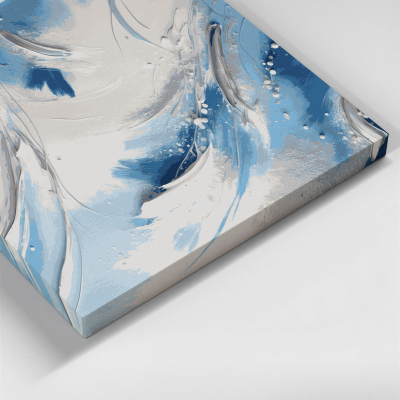 «Lyrical Abstraction 92», art mural sur toile grise, H 32 po x l 32 po