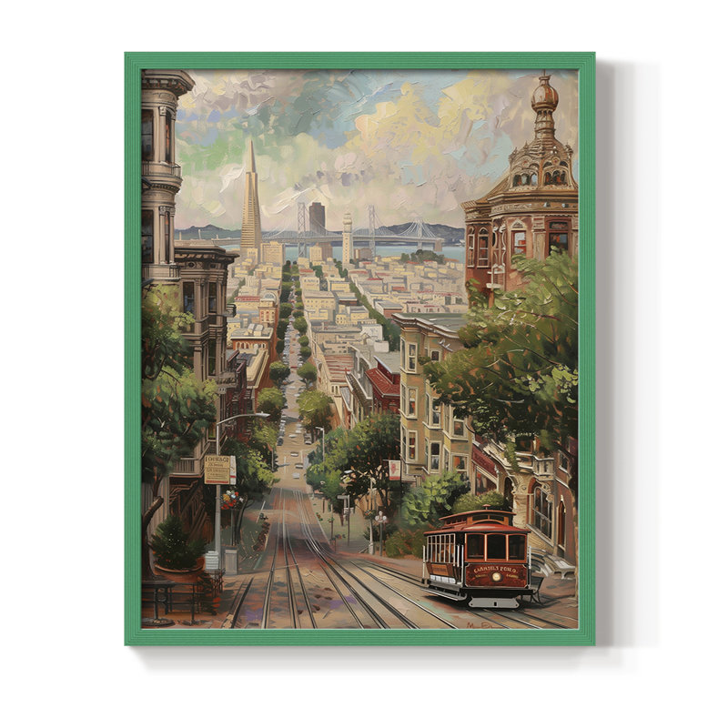 LANDSCAPES Series CECXCV, reproduction d'art encadrée - bois massif, H 30 po x l 24 po, Vert