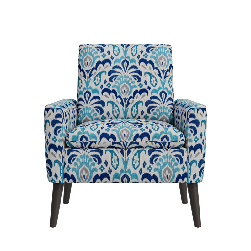 Fauteuil de 29,5 po de largeur conforme Mais11 CAL Mais7, Bleu / polyester gris