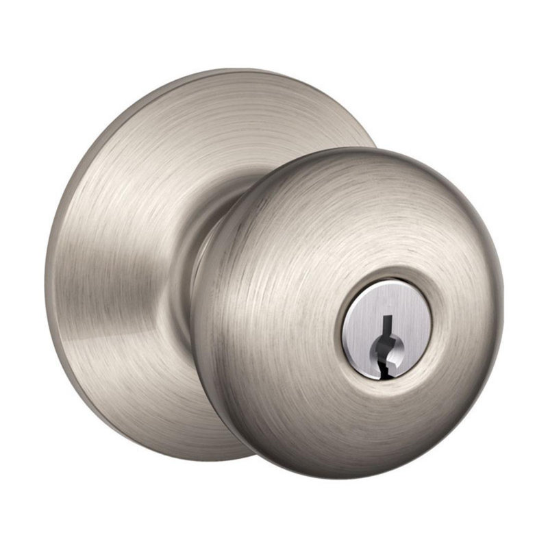 Serrure d'entrée en acier Schlage Plymouth, Nickel satiné