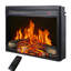 Foyer électrique encastrable 23 pouces, flamme réaliste, bûche, télécommande, minuterie, protection contre la surchauffe, chaleur de 1400 W, 5000 par heure, 11 réglages de température, source DEL de 50 000 heures, 4 réglables-1425474149