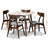 Hailsham 5-Pc Dining Set in Light Grey Fabric and Walnut Finish, 30.7'' H X 18.3'' W X 20.9'' D-1947346020