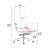 Silver Hight adjustable Faux Leather + Aluminium Alloy Office Chair-108510940