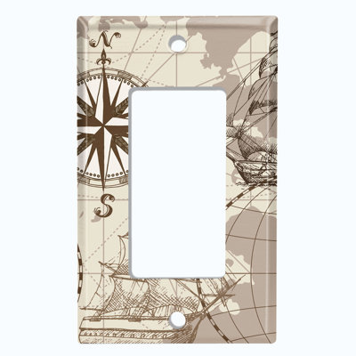 Patterned 1 - Gang Toggle Light Switch Standard Wall Plate