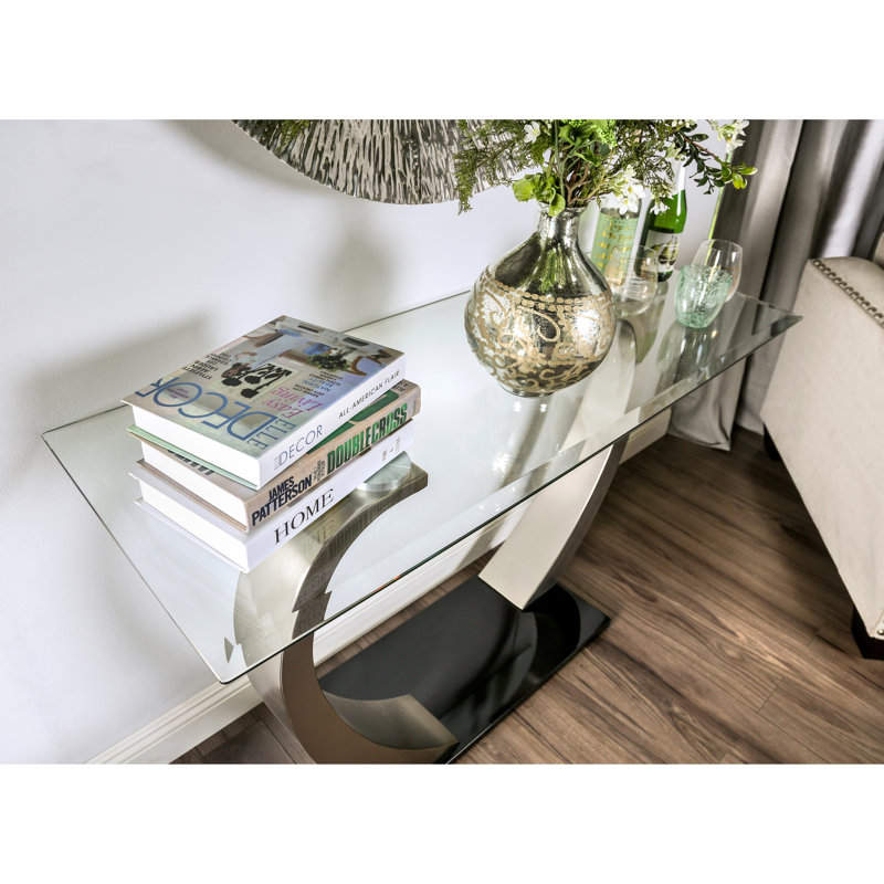 Natalia 48'' Glass Top Console Table