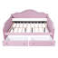 Lit de jour simple rembourré avec dossier à DEL et 2 tiroirs de rangement, plateforme en velours, aucun sommier requis, rose-895276972-895276975